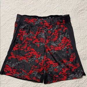 Russell Boy’s Red and Black Patterned Athletic Shorts Size XS (4-5)